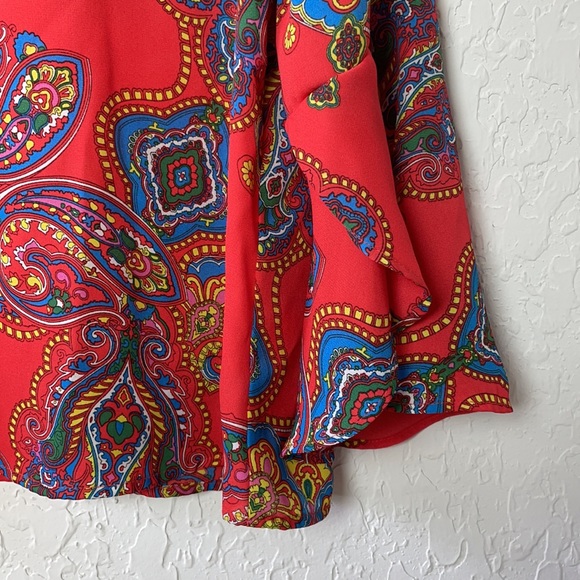 W5 Red Paisley Blouse - Picture 5 of 5